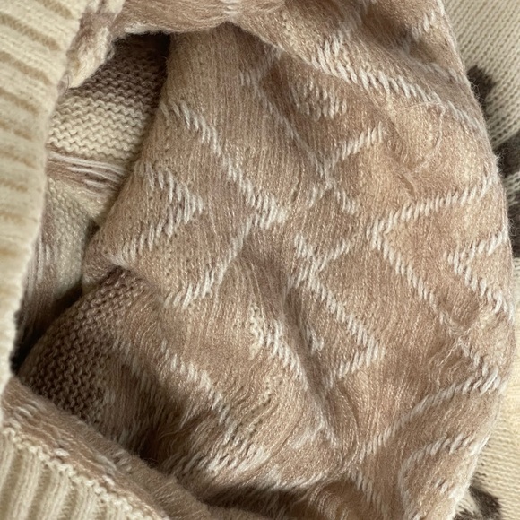 Vintage 90s Sweater Boundary Waters Knit Geometric L Wool & Acrylic - Picture 4 of 4